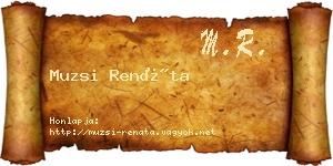 Muzsi Renáta névjegykártya