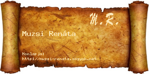 Muzsi Renáta névjegykártya